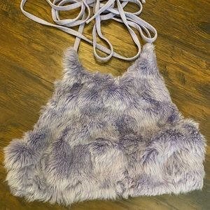 Purple furry top